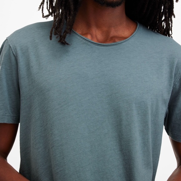 NEW Allsaints Figure T-Shirt Ashey Blue Medium with tags all Saints Men’s - Picture 2 of 6